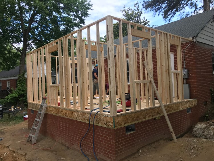 House framing being constructed by BNH Builders
