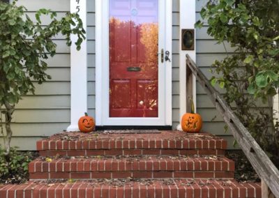 Home entrance during Halloween in Ashland, VA | BNH Builders