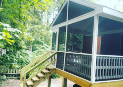 Pier and beam home porch stairs in Ashland, VA by BNH Builders